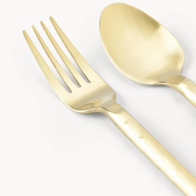 Talheres polidos com acabamento martelado Miles, 4 pessoas (20 uni.)