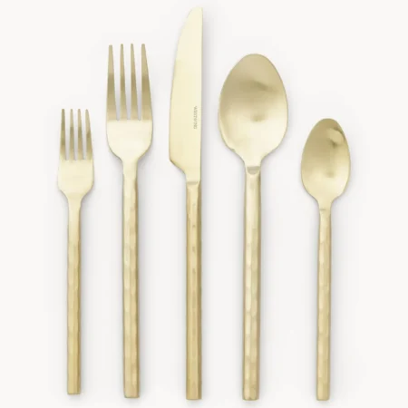 Talheres polidos com acabamento martelado Miles, 4 pessoas (20 uni.)